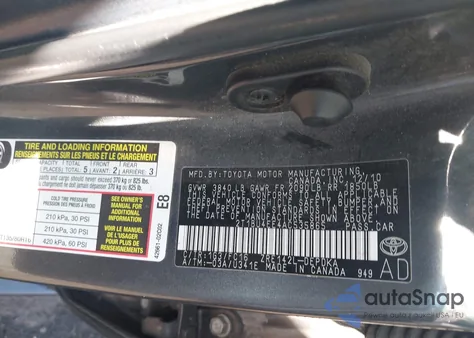 2010 Toyota Corolla Le from USA, damaged, VIN 2T1BU4EE4AC535865